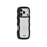 Holdit iPhone 17 Pro Max Wavy Case - Black / Transparent
