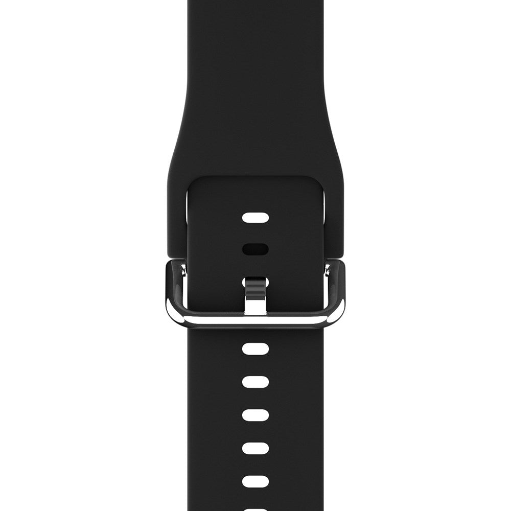 Apple Watch (38/40/SE/41/42mm) Holdit Silicone Watch Strap with Metal Buckle - Black