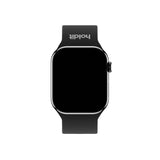 Apple Watch (42/44/SE/45/46/49mm) Holdit Silicone Watch Strap with Metal Buckle - Black