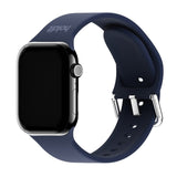Apple Watch (42/44/SE/45/46/49mm) Holdit Silicone Watch Strap with Metal Buckle - Navy Blue