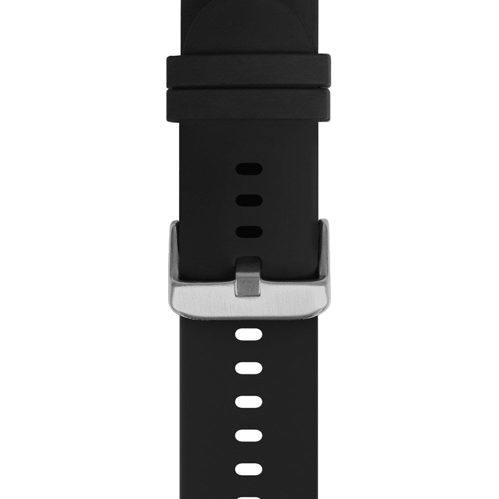 Universal Holdit Silicone Watch Strap with Metal Buckle (20mm) - Black