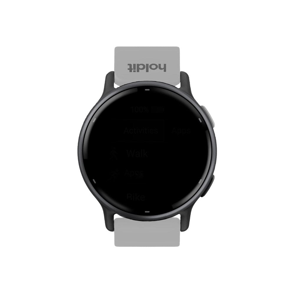 Universal Holdit Silicone Watch Strap with Metal Buckle (22mm) - Grey