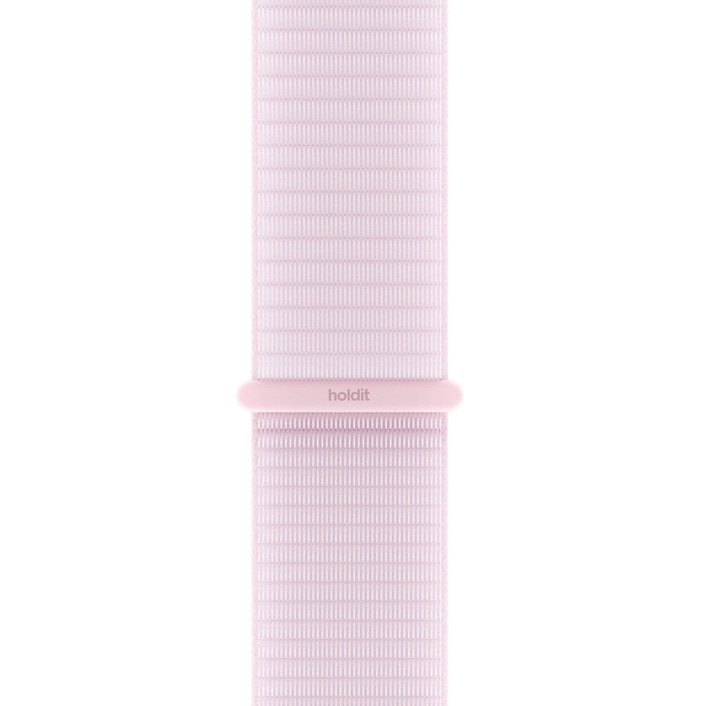 Apple Watch (38/40/SE/41/42mm) Holdit Nylon Watch Strap with Velcro Closure - Pink