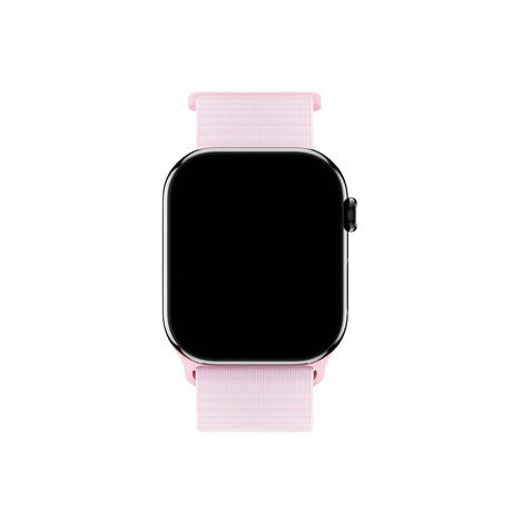 Apple Watch (42/44/SE/45/46/49mm) Holdit Nylon Watch Strap with Velcro Closure - Pink