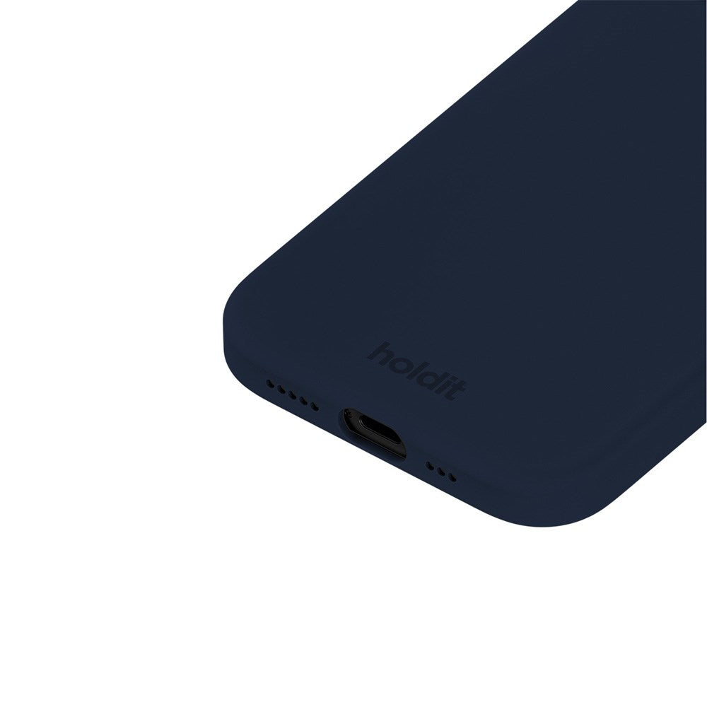 Holdit iPhone 15 Soft Touch Silikone Case - Midnight Blue