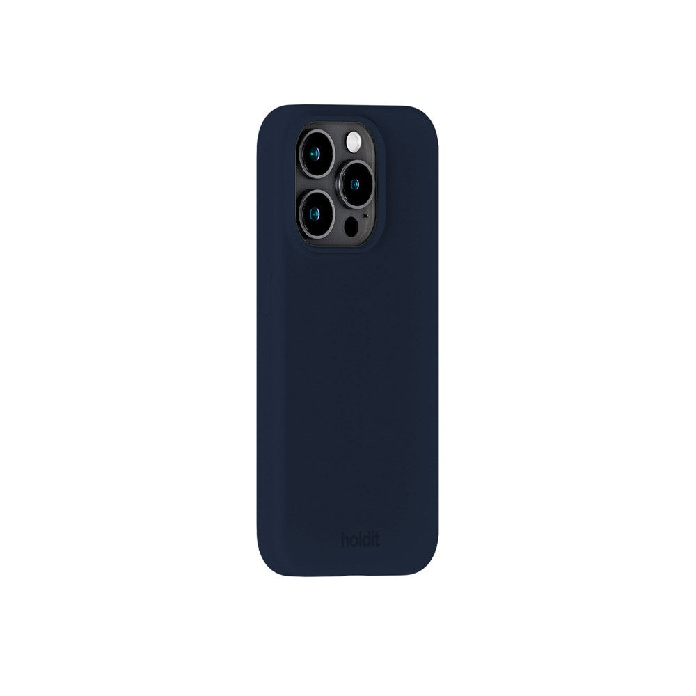 Holdit iPhone 15 Pro Soft Touch Silikone Case - Midnight Blue