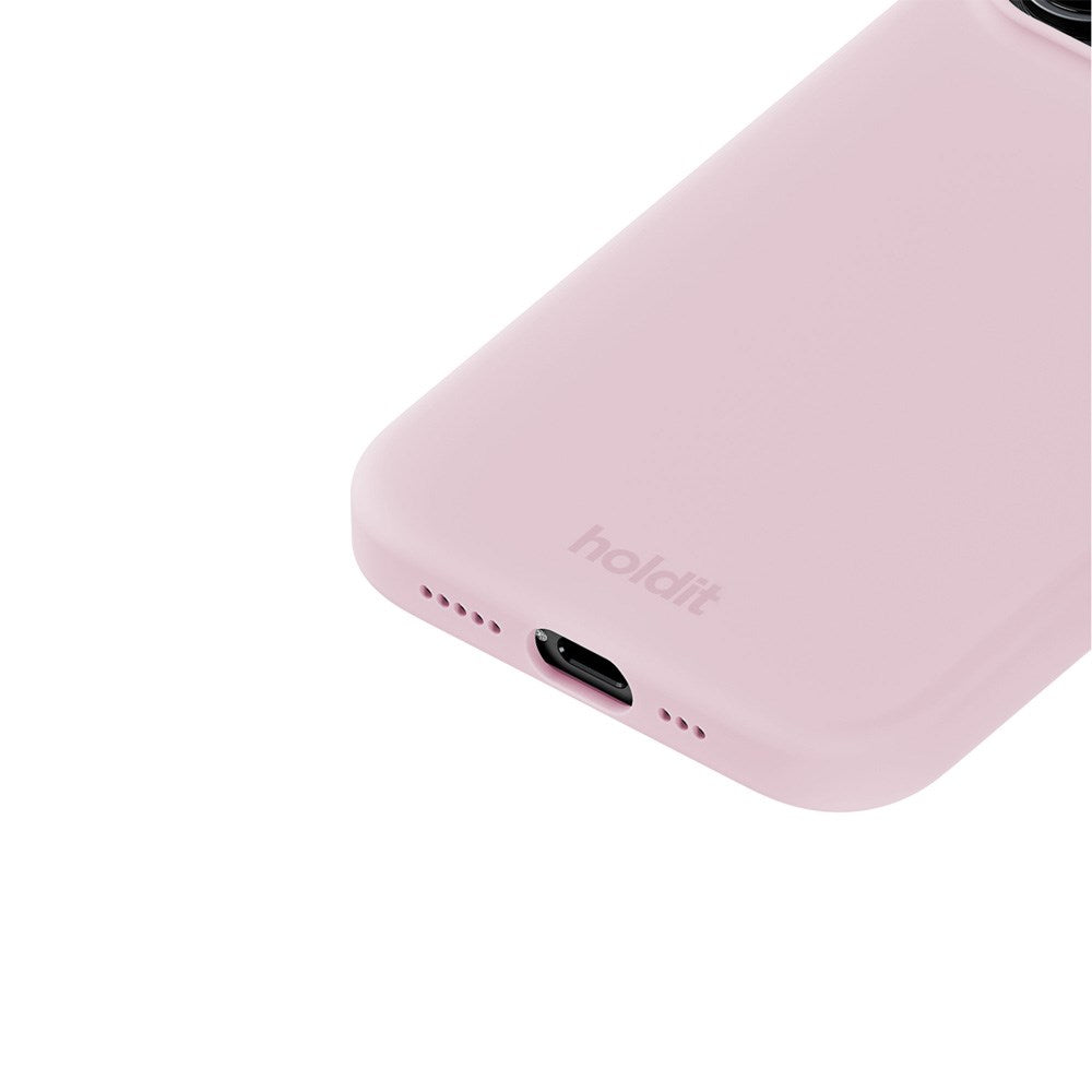 Holdit iPhone 15 Pro Soft Touch Silikone Case - Pale Pink