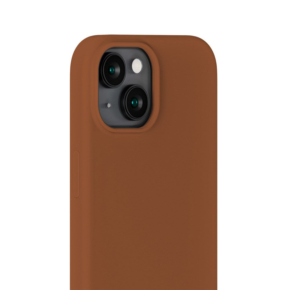 Holdit iPhone 15 Soft Touch Silikone Case - Almond Brown