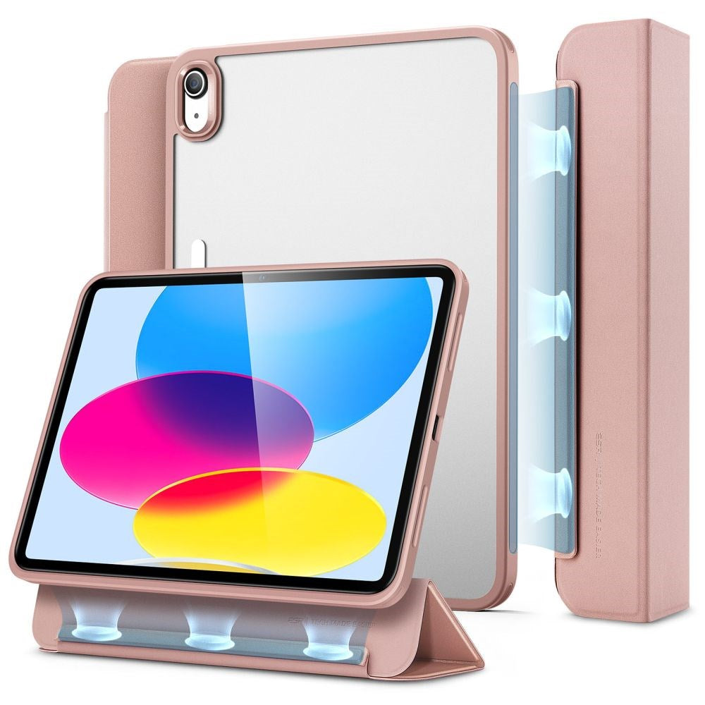 iPad 10.9" (2022) ESR Ascend Hybrid Flip Case Tri-Fold - Rose Gold