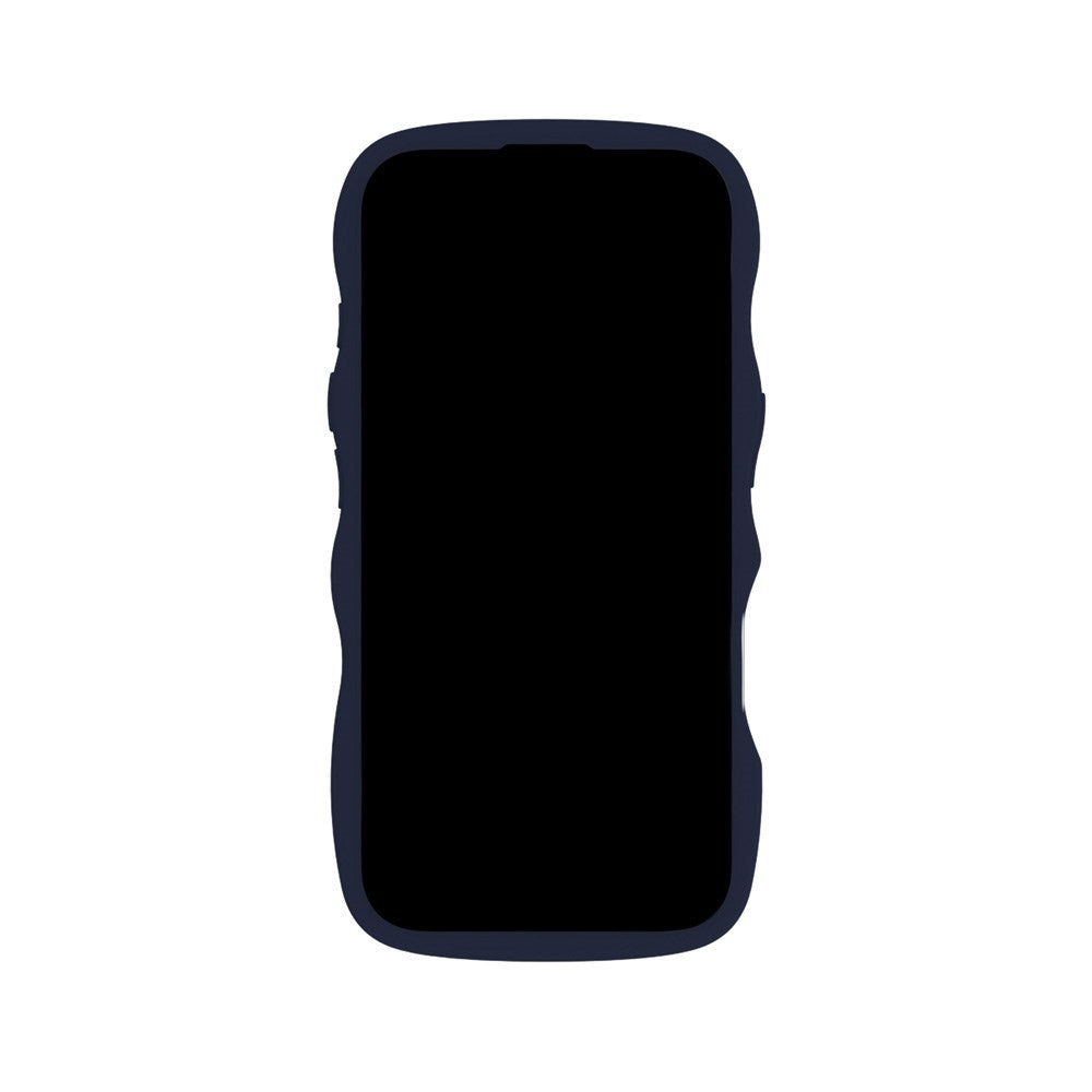 Holdit iPhone 16 Wavy Case - Midnight Blue / Transparent