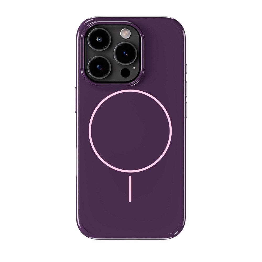 Holdit iPhone 16 Pro Mono Case - MagSafe Compatible - Deep Plum / Pink