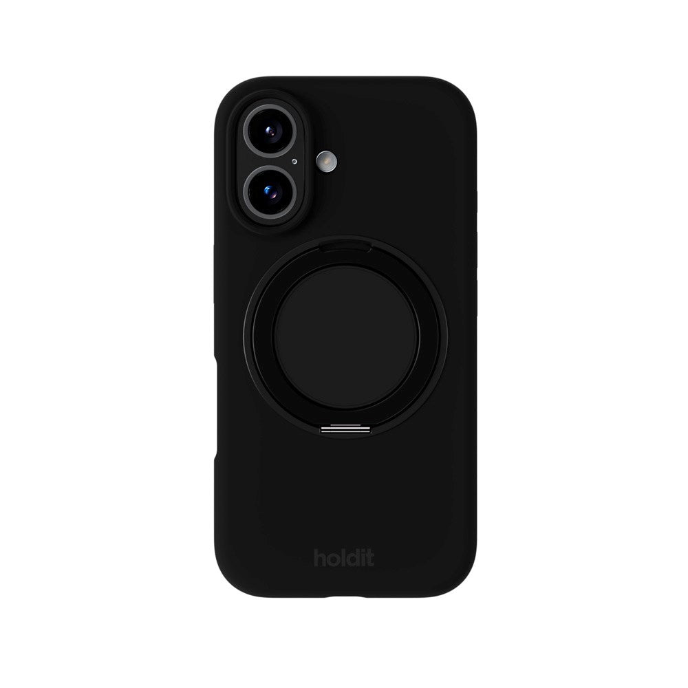 iPhone 16 Holdit Silicone Stand Case - Black