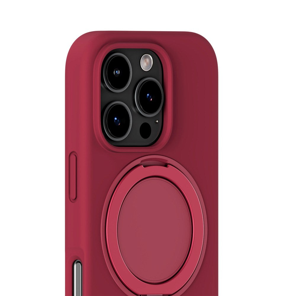 iPhone 16 Pro Holdit Silicone Stand Case - Red Velvet
