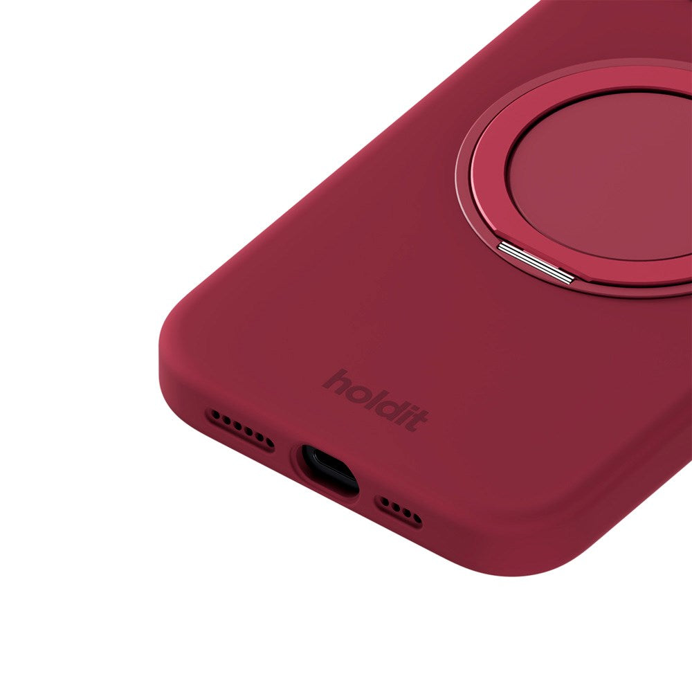iPhone 16e / 15 Holdit Silicone Stand Case - Red Velvet