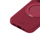 iPhone 16 Holdit Silicone Stand Case - Red Velvet