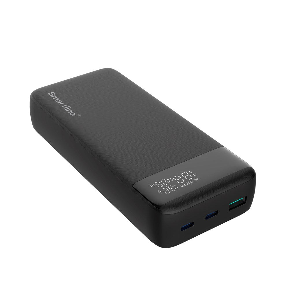 Smartline 20.000mAh Powerbank with PD / QC3.0 & LED-Display - Black