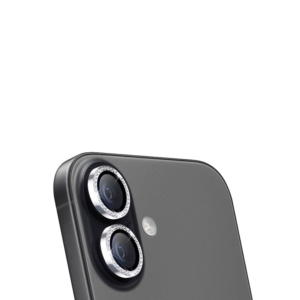 iPhone 17 / 16 / 16 Plus Holdit Camera Lens Protector - Glitter / Silver