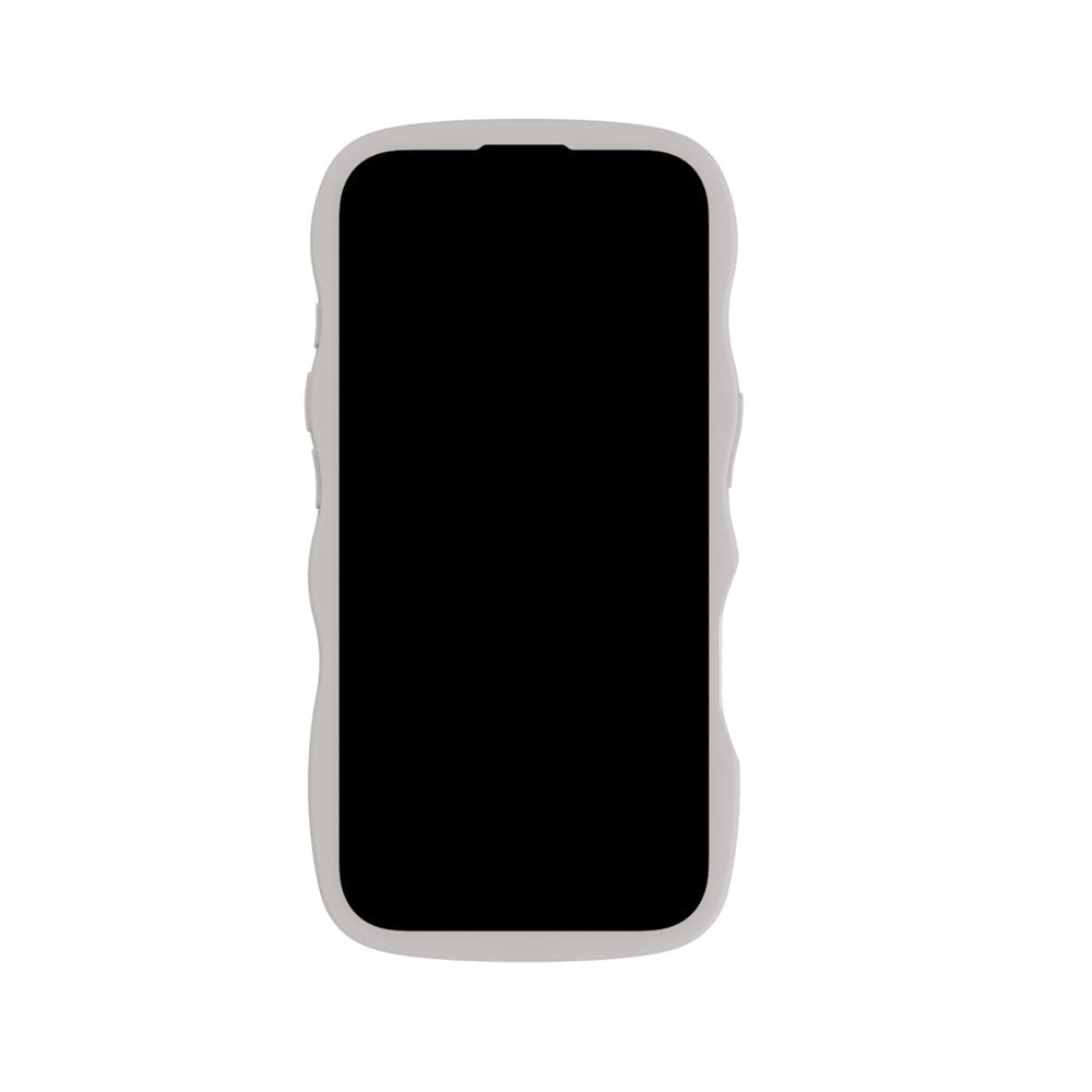 iPhone 16 Holdit Wavy Case - Wool Grey / Transparent