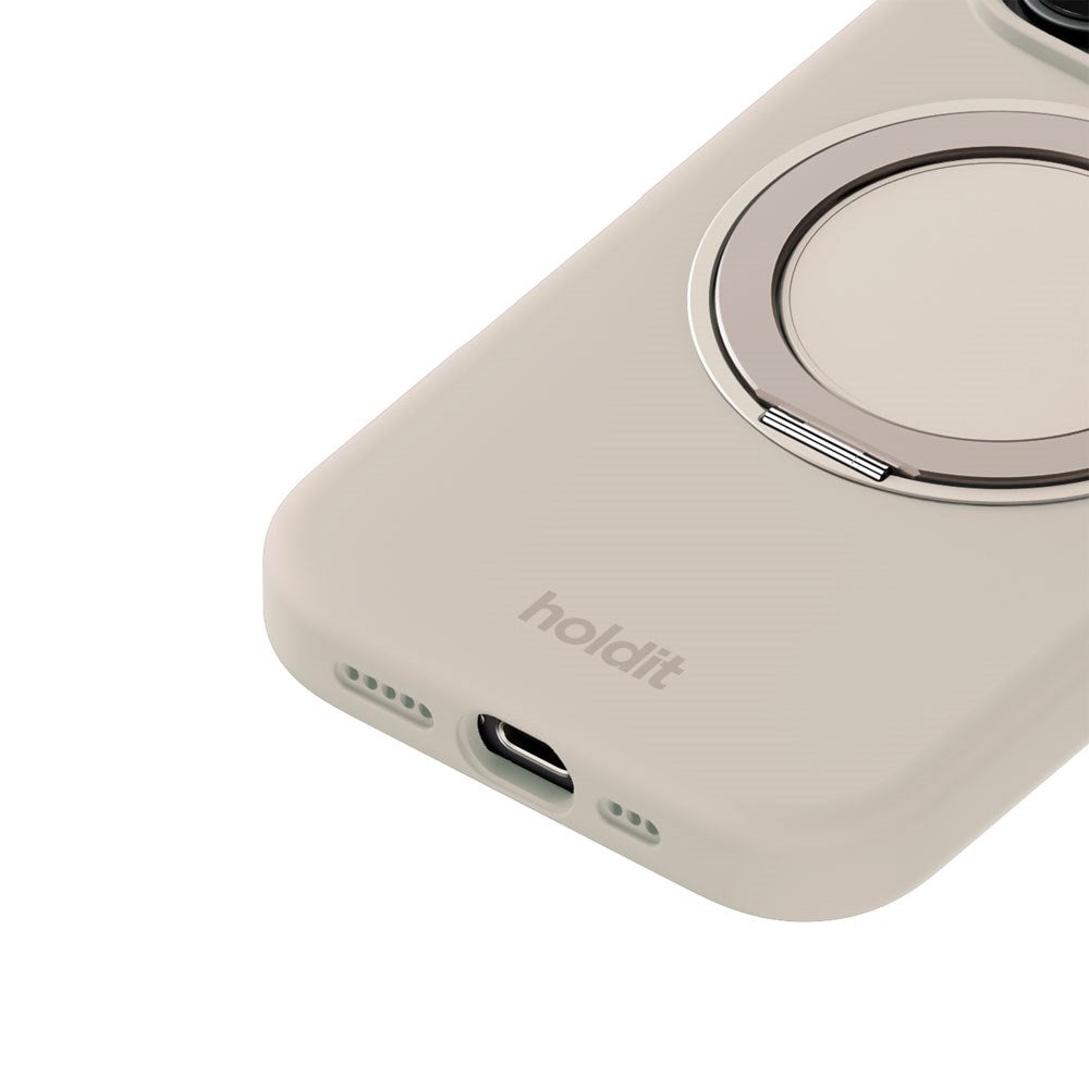 iPhone 16 Pro Holdit Silicone Stand Case - Light Beige