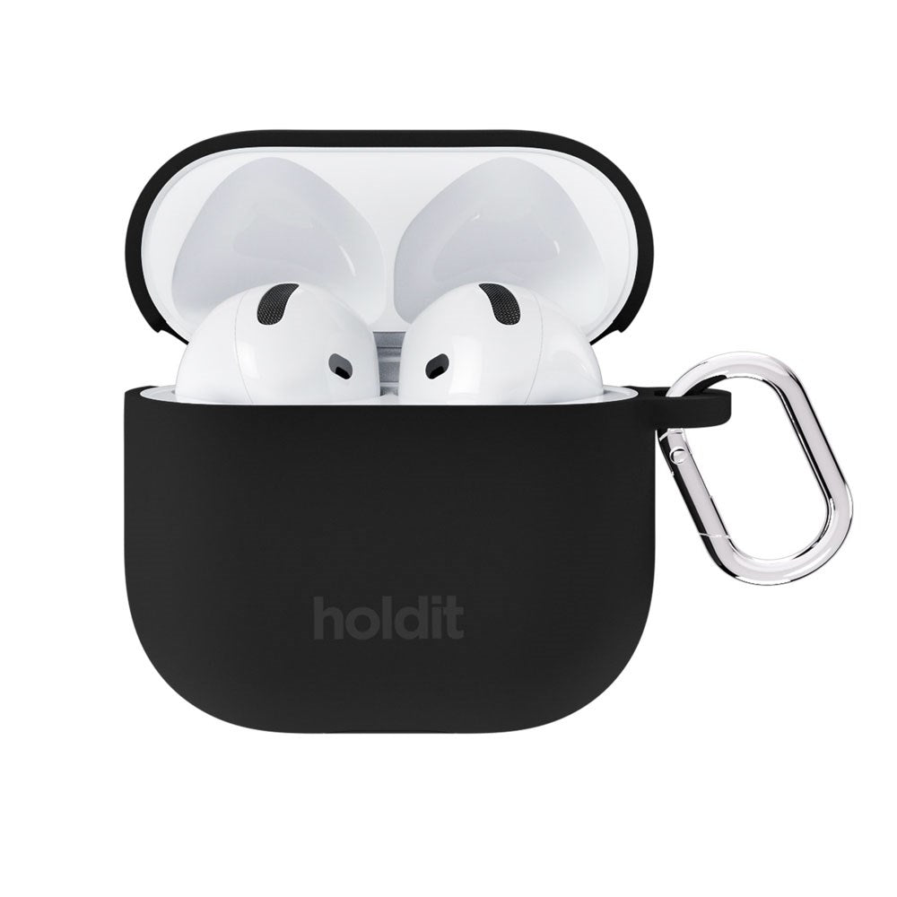 Apple AirPods (4th Gen.) Holdit Silicone Case with Carabiner - Black
