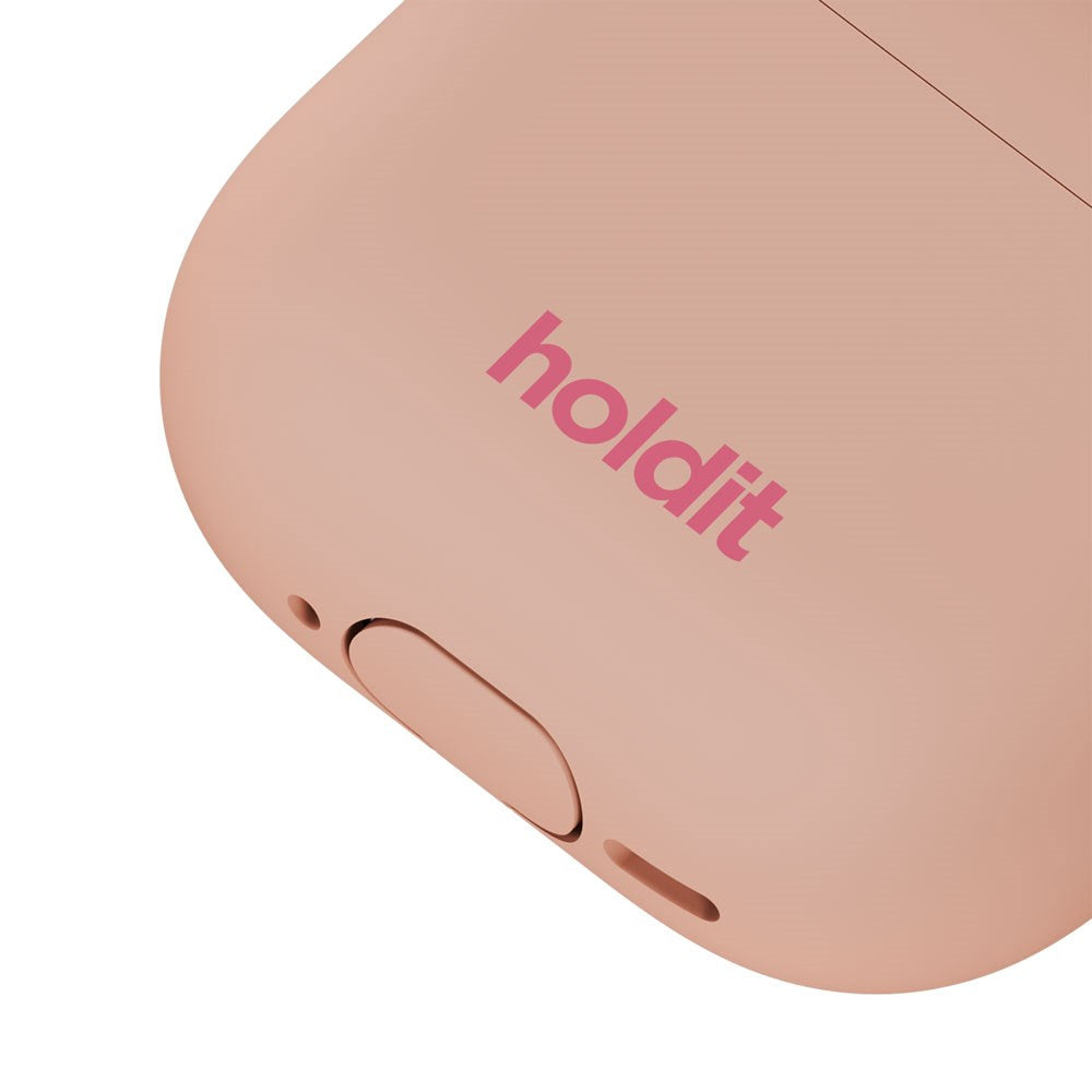 Apple AirPods (4th Gen.) Holdit Silicone Case with Carabiner - Bare Pink