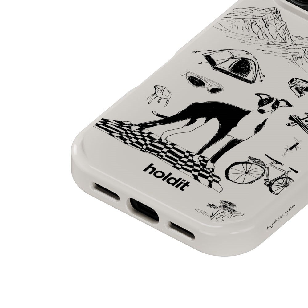iPhone 17 Pro Holdit Graphic Print Case - Wool Gray