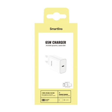 Smartline 65W Wall Charger with 1x USB-C - White