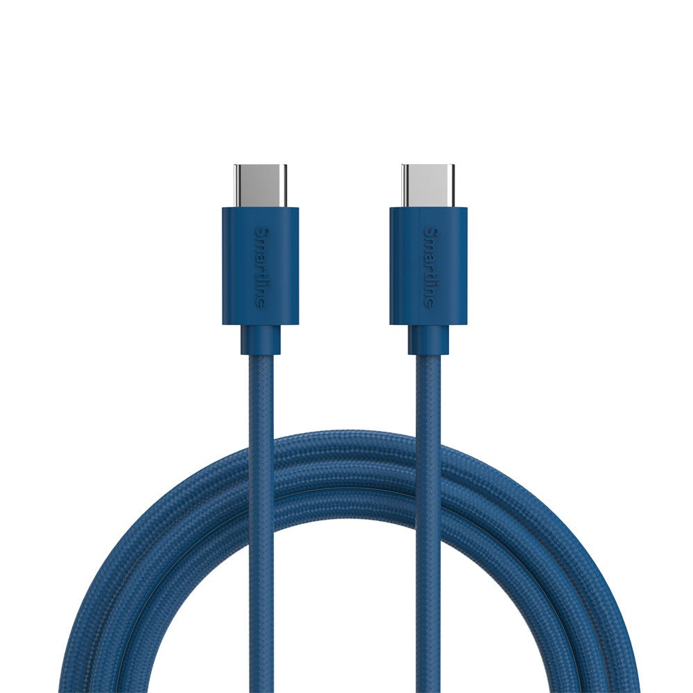 Smartline (60W) USB-C to USB-C Braidy Cable 2m - Dark Blue