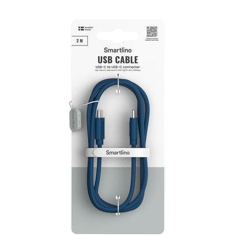 Smartline (60W) USB-C to USB-C Braidy Cable 2m - Dark Blue