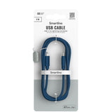 Smartline (3A/27W) USB-C to Lightning Braidy Cable 2m - Dark Blue