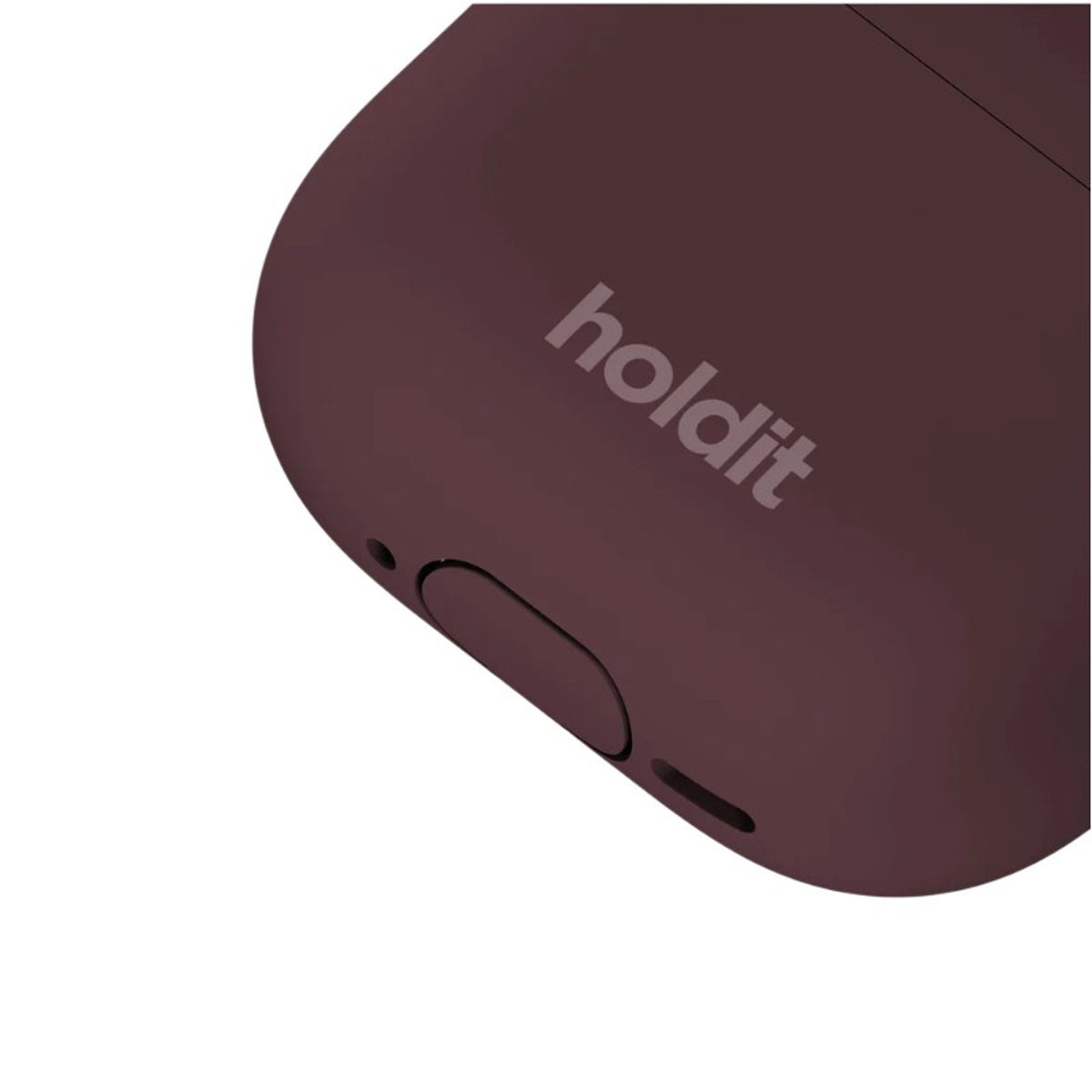 Apple AirPods (5. & 4. Gen.) Holdit Silicone Case with Carabiner - Bordeaux