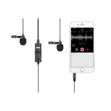 BOYA BY-M1DM Dual Microphone with 3.5mm Mini Jack - 4m - Black