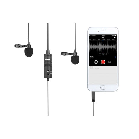 BOYA BY-M1DM Dual Microphone with 3.5mm Mini Jack - 4m - Black