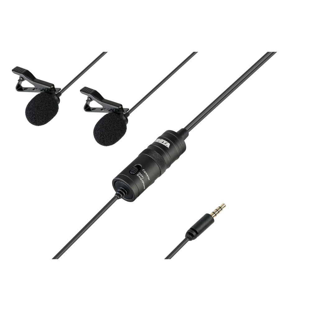 BOYA BY-M1DM Dual Microphone with 3.5mm Mini Jack - 4m - Black