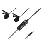 BOYA BY-M1DM Dual Microphone with 3.5mm Mini Jack - 4m - Black