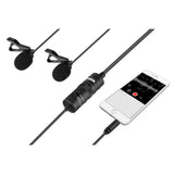 BOYA BY-M1DM Dual Microphone with 3.5mm Mini Jack - 4m - Black