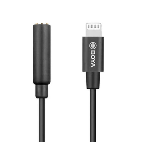 BOYA BY-K3 Audio Adapter - Lightning to 3.5mm Mini Jack - Black