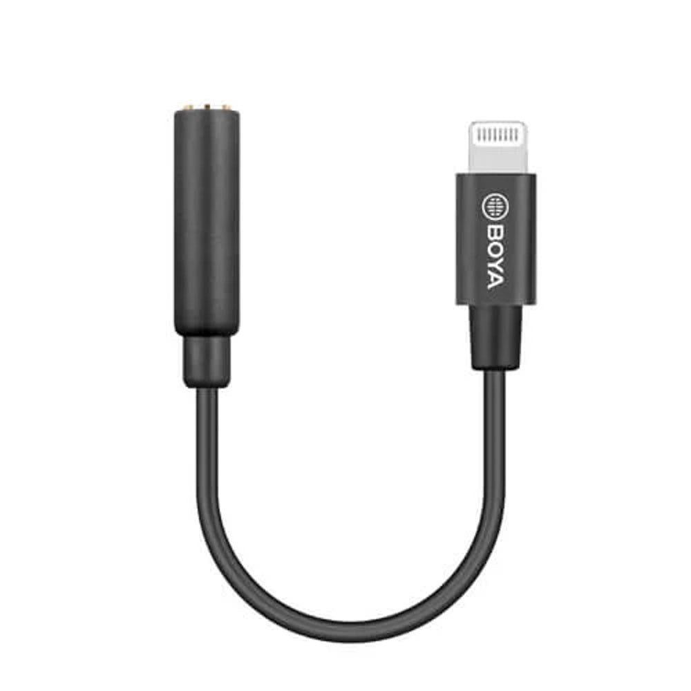 BOYA BY-K3 Audio Adapter - Lightning to 3.5mm Mini Jack - Black