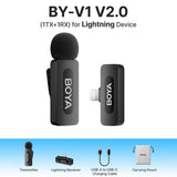BOYA BY-V1 Wireless Microphone with Lightning - Black