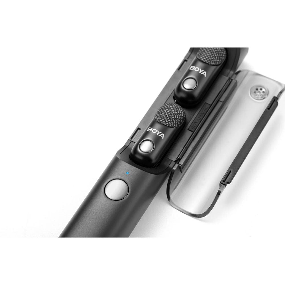 BOYA Magic-02 AI Wireless Microphone - Lightning / USB-C / 3.5mm Mini Jack - Black