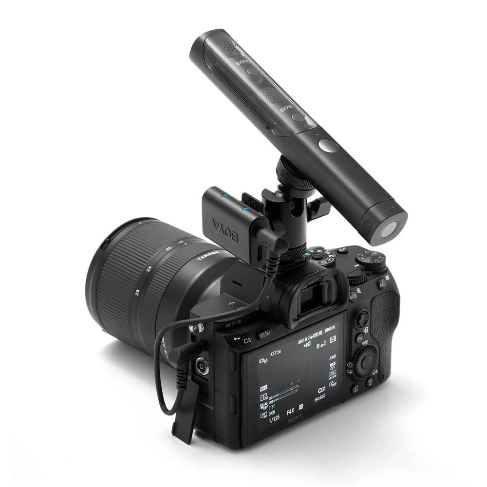 BOYA Magic-02 AI Wireless Microphone - Lightning / USB-C / 3.5mm Mini Jack - Black