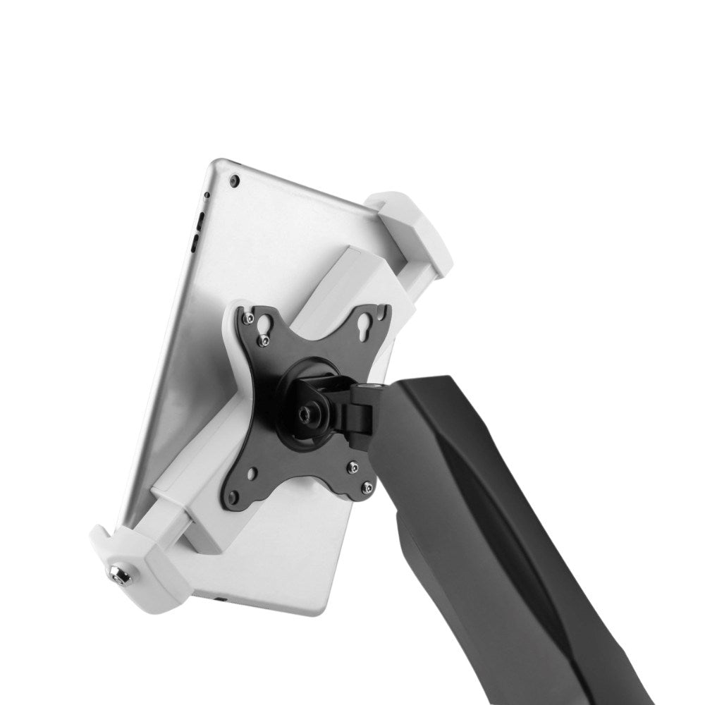 Deltaco Lockable Adapter Clamp for Tablet - Size: 7.9 - 12.5" - White