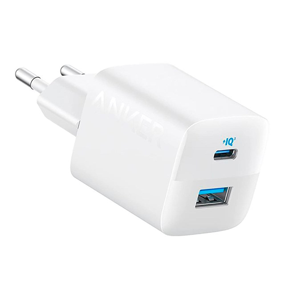 Anker 323 Wall Charger 33W with USB-A & USB-C - White