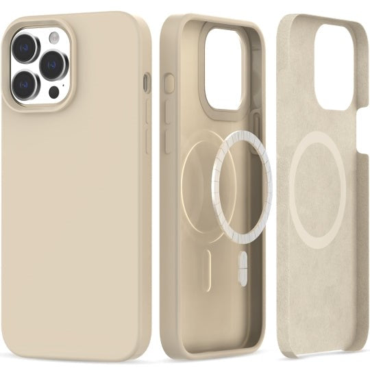 iPhone 13 Pro Tech-Protect Silicone Case - MagSafe Compatible - Beige