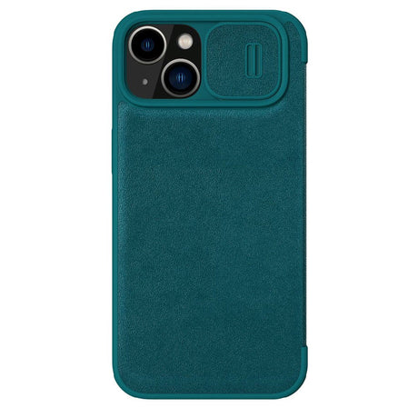 iPhone 14 Plus Nillkin Qin Pro Leather Flip Case - Green