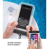 Tech-Protect Universal Waterproof Case Pouch - Black / Transparent (Max. Phone: 163 x 90 x 10 mm)