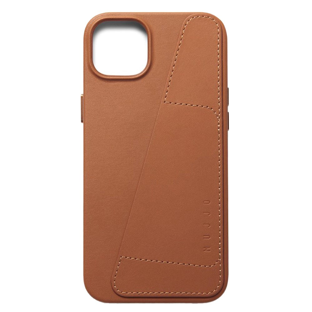 Mujjo iPhone 14 Plus Leather Wallet Case - Brown