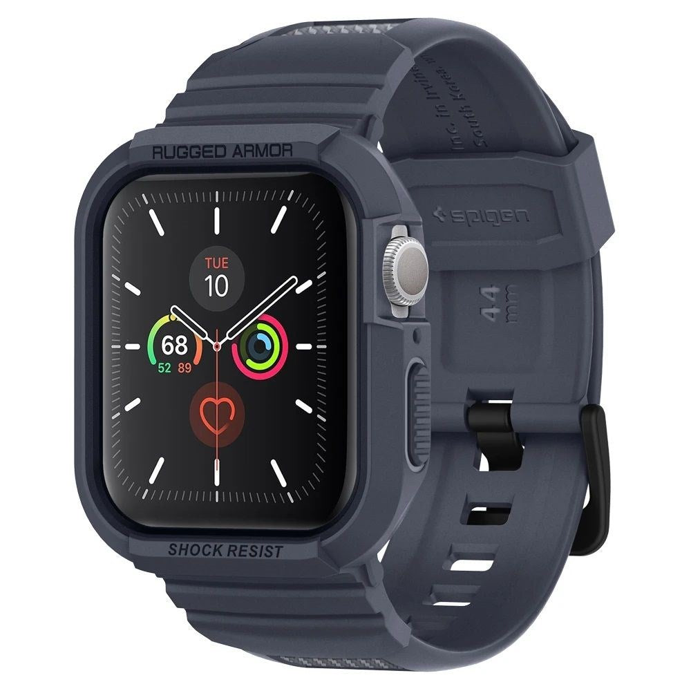 Apple Watch 4 / 5 / 6 / 7 / SE (44 / 45mm) Spigen Rugged Armor Pro Case - TPU Case - Charcoal Grey