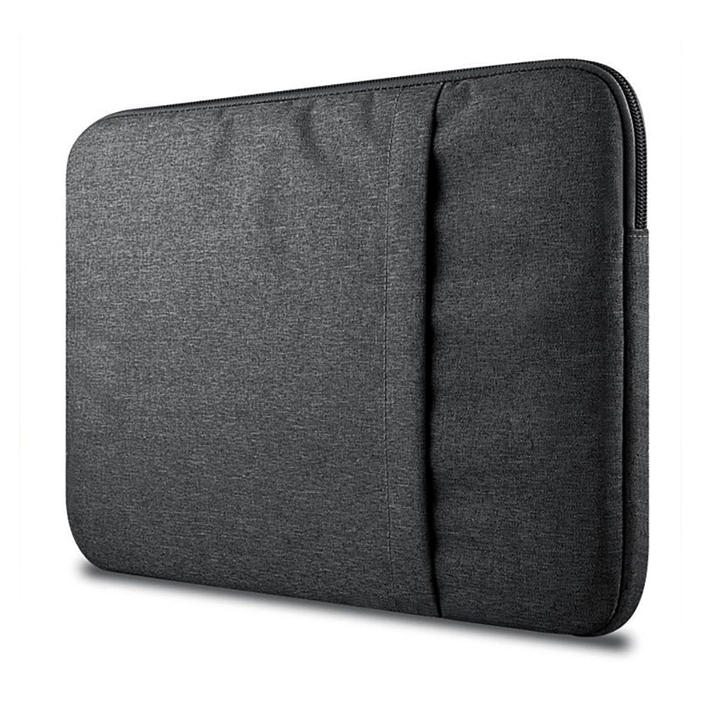 Tech-Protect Fabric Laptop Sleeve 13-14" w. Extra Pocket (33 x 24 cm) - Dark Grey