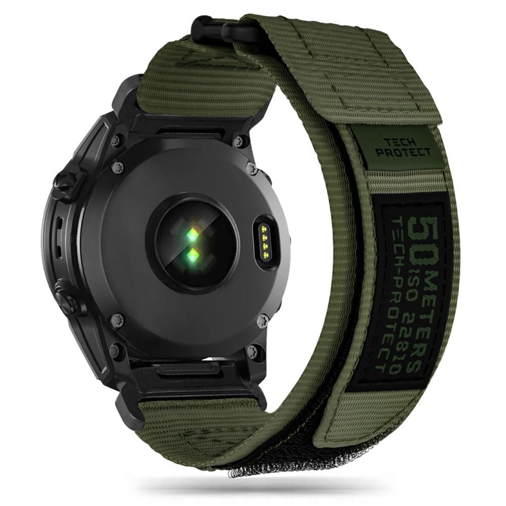 Universal Garmin 26mm QuickFit Tech-Protect Scout Pro Fabric Strap - Green